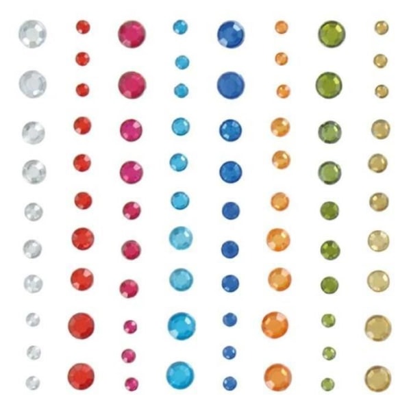 160 självhäftande diamantpärlor i flera färger