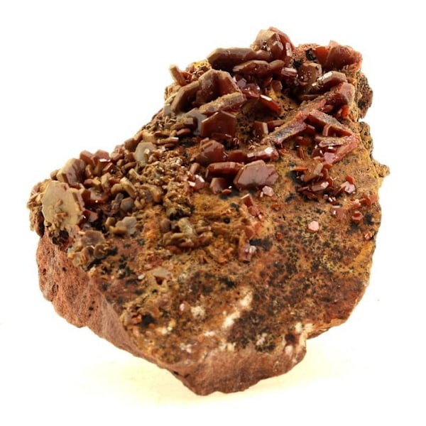 Sten og mineraler. Vanadinit. 377,0 øre. Mibladen Mining District, Midelt, Marokko.