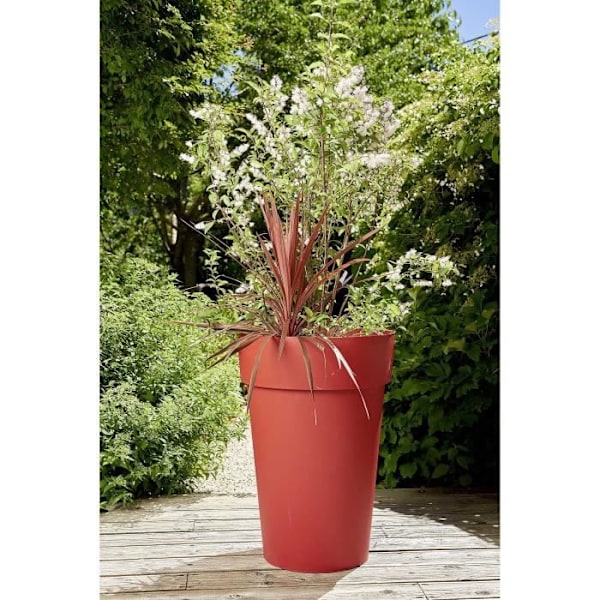 EDA-korkea Toscanan maljakko - Ø 46 x H 65 cm - 67 L - rubiininpunainen rubinröd