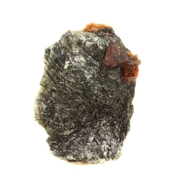 Sten og mineraler. Grossulær granat-Andradite. 34,0 ct. Pyrénées-Orientales, Frankrig.. Röd