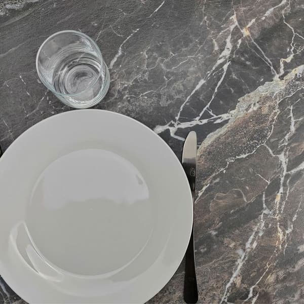 Tabel 70 x 70 cm - model Bazila marmor royal Svart