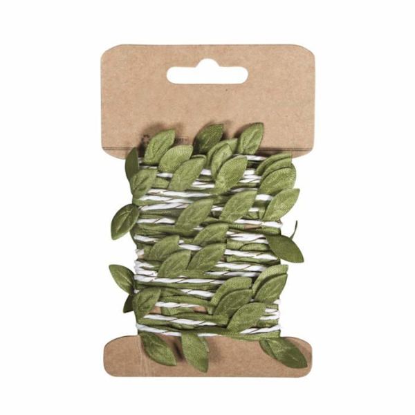 Papperssnöre - Rayher - 46412000 - Vit/Grön - 2m - DIY Dekoration Grön