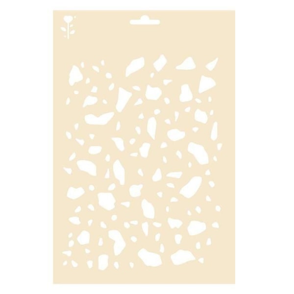 Terrazzo mønster stencil - A4