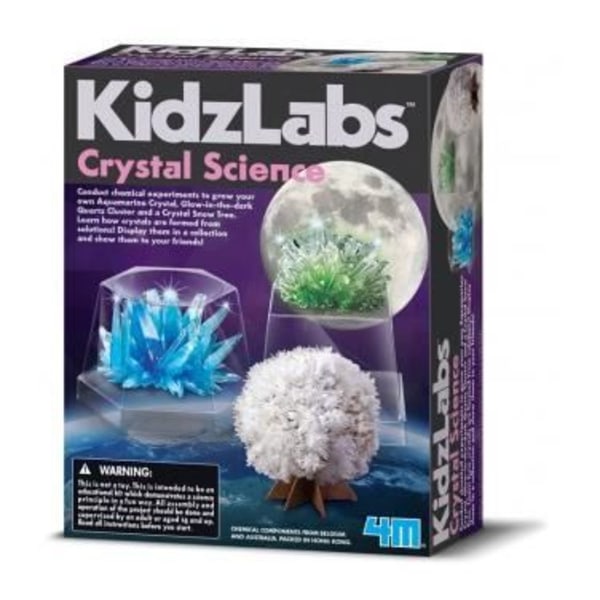 Science Kit - 4M - Crystal Science - Aquamarine - Phosphorescent Quartz - Snowball Crystal