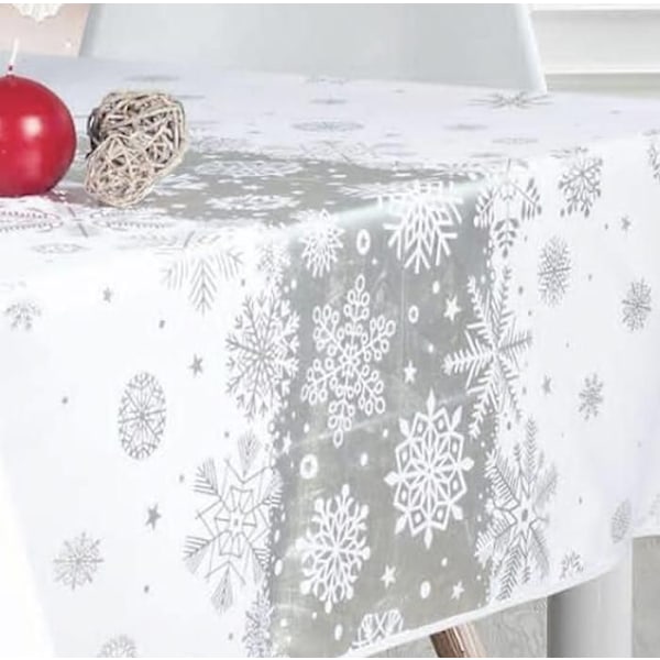 Julduk - Snö Julduk - Rekttangulär - 150x240cm - Fläckavvisande - Maskintvättbar Vit