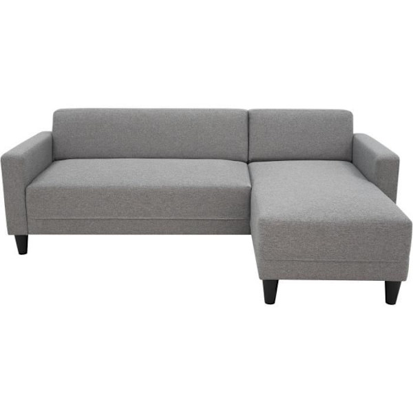 BOB 4-personers fast hjørnesofa - Musestof - Vendbar - L 197 x D 117 x H 65 cm GRÅ