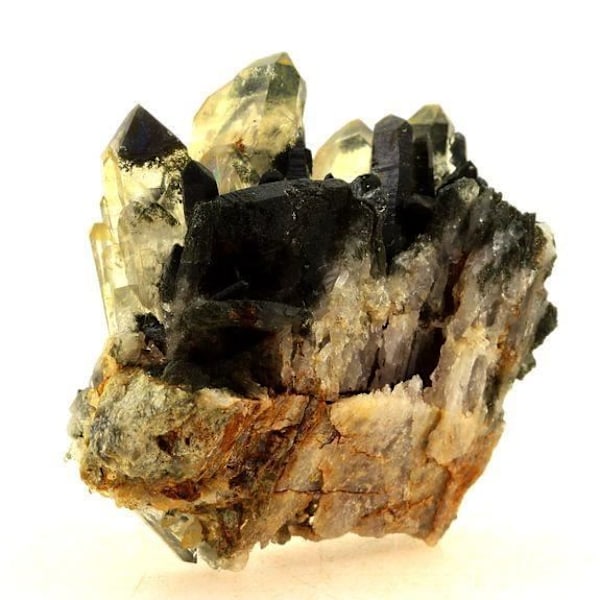 Sten og mineraler. Soul Quartz + Klorit. 279,0 ct. Alpe d'Huez, Sarenne Glacier, Bourg d'Oisans, Frankrig..