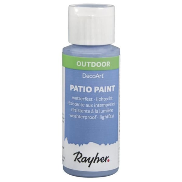 Acryll maling - RAYHER - Patio maleri - Bavarian blå - 59 ml - Glansfuld Bavarsk blå