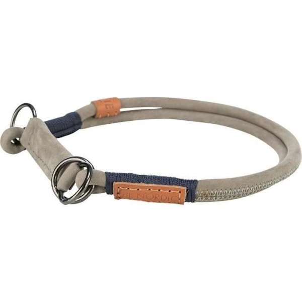 TRIXIE BE NORDIC semi-choke krage - Läder - L50 cm - ø 10 mm - Grå grå