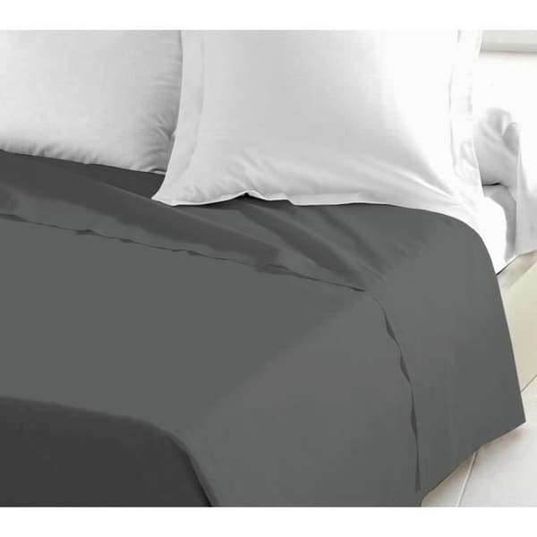 Drap Plat - LOVELY HOME - 100% bomull - 180 x 290 cm - Mörkgrå Mörkgrå