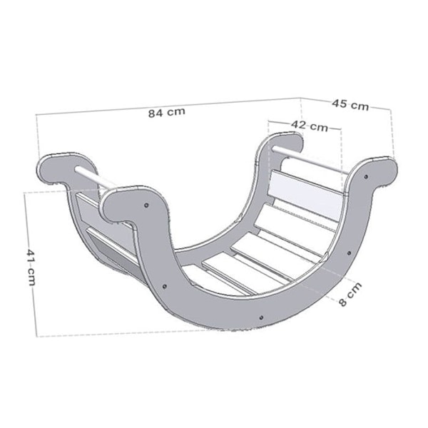 YUPEE balansbräda - massivt trä gradient kalla färger Blå
