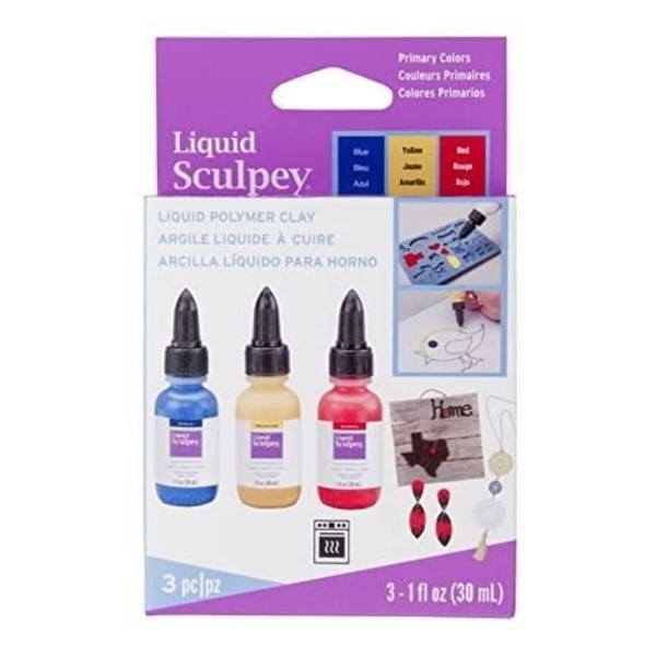 Medium Liquide - Polyform - Sculpey - 3 x 29 ml - Akrylfärg - Glasyr - Glans