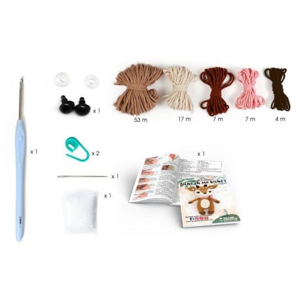 Hæklesæt - Graine Créative - Då - 17 cm - 12 stk - Beige beige
