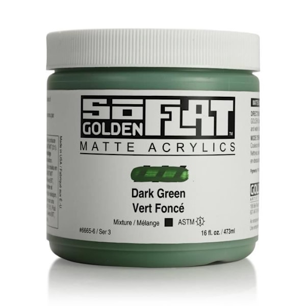 Acrylmaling SoFlat Golden 473 ml Mørkegrøn S3