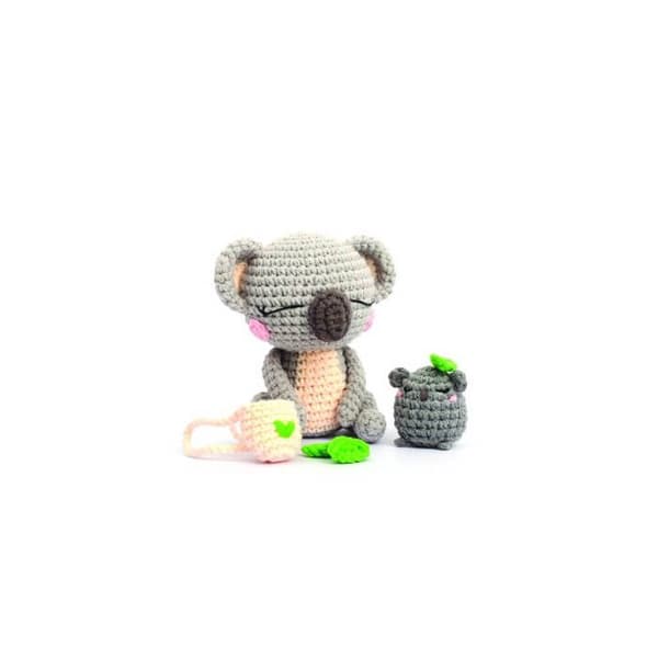 Mit Amigurumi hæklet plyslegetøj - Koala Grå