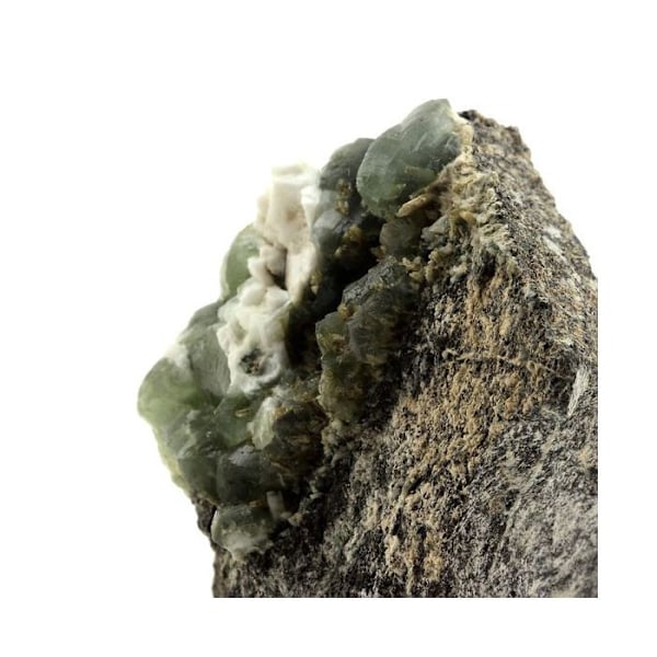 Sten og mineraler. Prehnite. 1095,0 øre. La Combe de la Selle, Bourg d'Oisans, Frankrig..