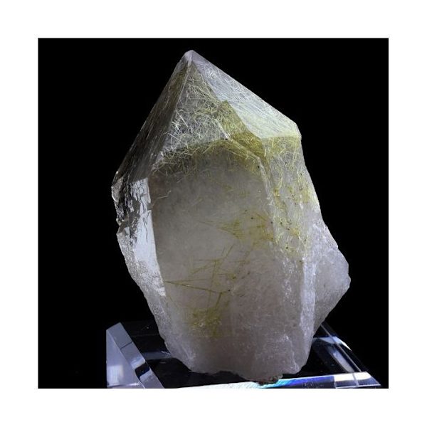 Sten og mineraler. Kvarts + Rutil. 2022,0 ct. Diamantina, Minas Gerais, Brasilien.