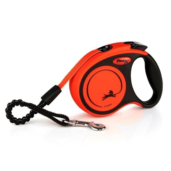 TRIXIE flexi XTREME hihnahihna - Koko XS - 3m - Musta ja oranssi svart/orange