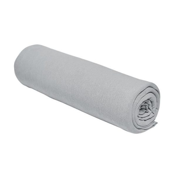 TÄNÄÄN Essential istuva lakana - 140 x 190+25 cm - 1 henkilö - 100 % Jersey puuvillaa - Teräs Grå