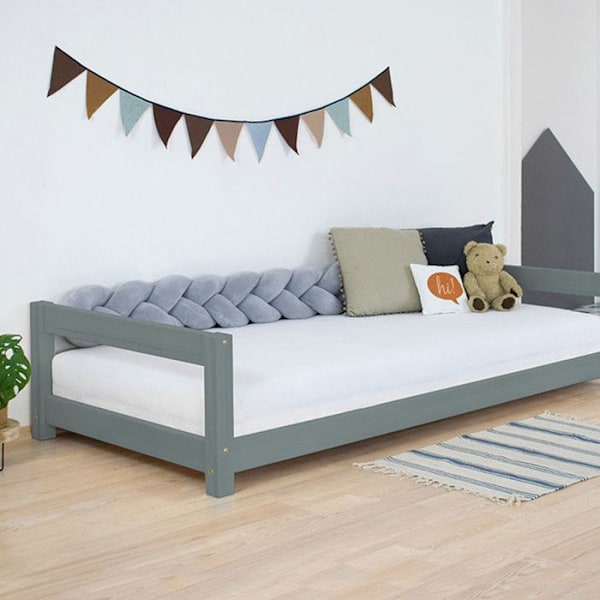 Seng barn KIDDY 140 x 200 grøn salvie Grön