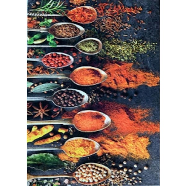 Köksmatta - MANI TEXTILE - SPICE - Svart - Rektangulär - Andra mönster - Inomhus - 50x120cm - Tvättbar