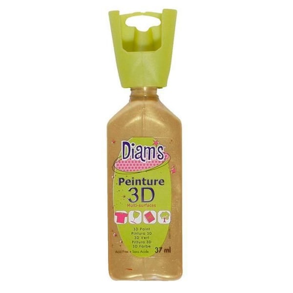 Pearly Diams 3D guldfärg gyllene