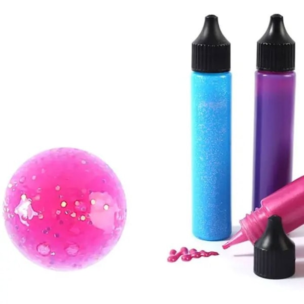 Slow & Art färg - glittrig rosa - 30 ml Rosa