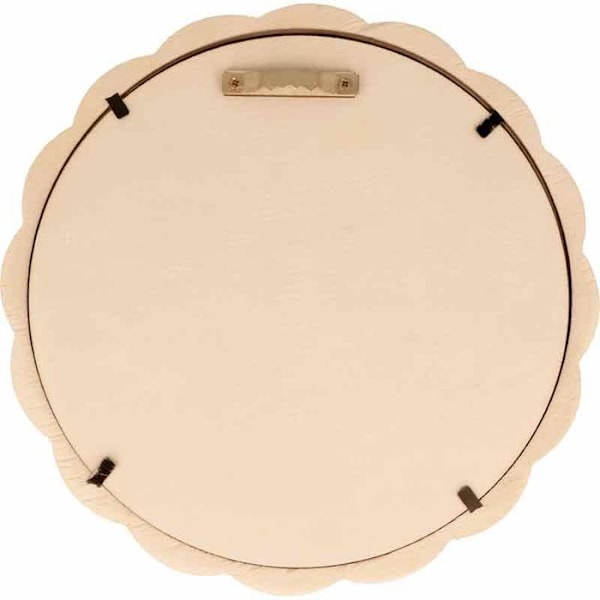Sol träspegel - 18 cm Beige