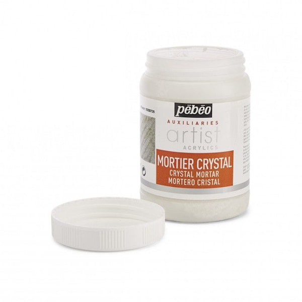 Additiv för akrylfärg - PEBEO - Crystal Mortel - 250ml - Blank finish - Vit Vit