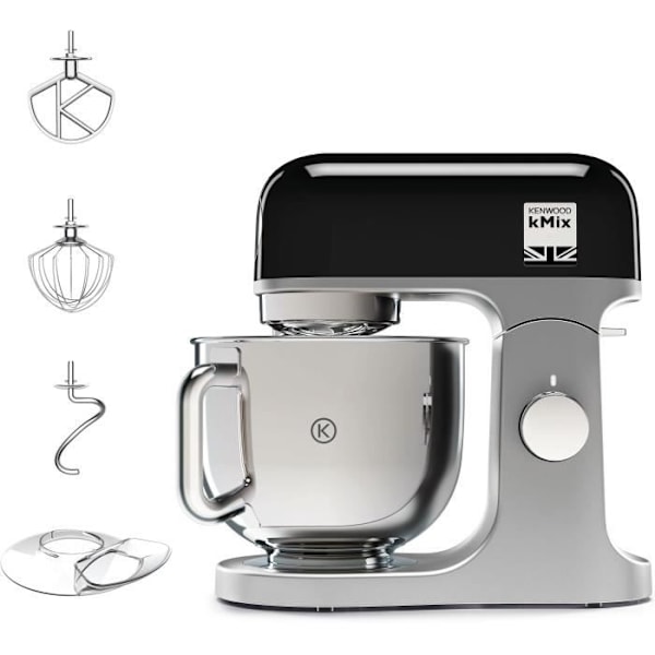 Kenwood KMIX750BK konditorrobot - 5 liters skål - 6 hastigheder - 3 tilbehør - sort Svart