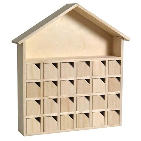 Adventtikalenteri Talo 24 lokeroa Beige