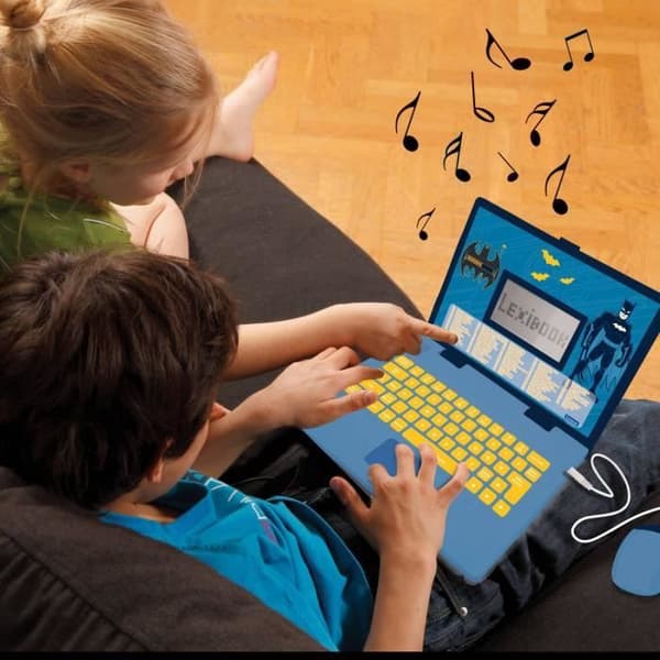 Læring bærbar computer Batman - LEXIBOOK - 124 aktiviteter - Fransk/Engelsk Blå