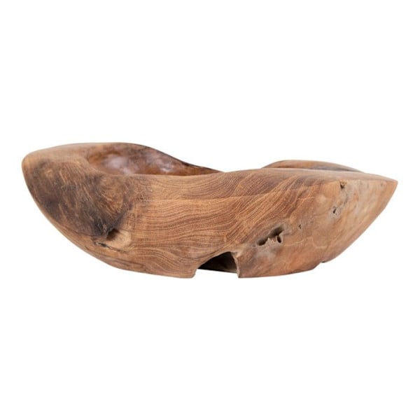 Skål i teak Ø 30 x 10 cm kastanj