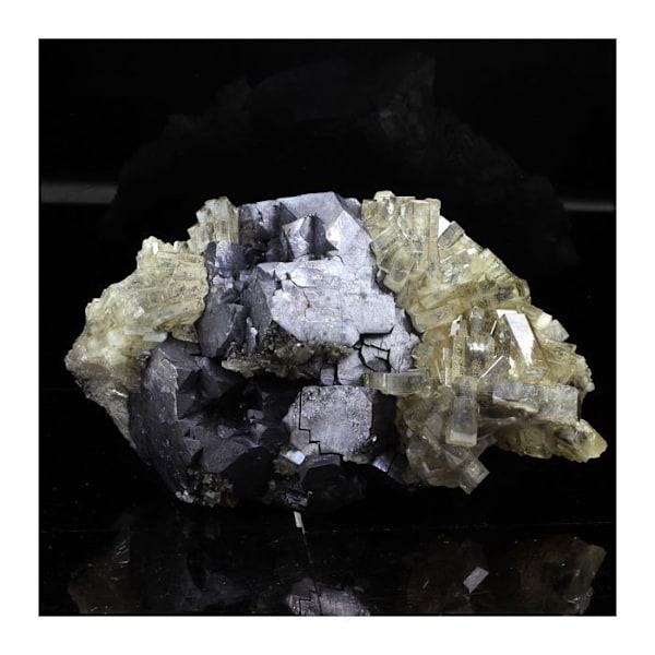 Sten og mineraler. Baryt + Galena. 3179,5 øre. Oumjrane, Drâa-Tafilalet-regionen, Marokko.