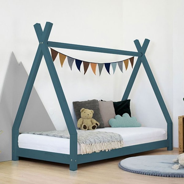 Lit tipi barn NAKANA 90 x 200 grøn petrol Grön