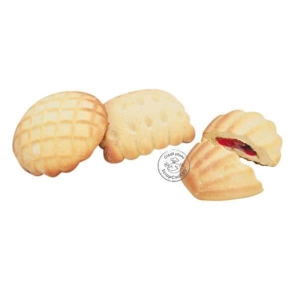 Moule bois biscuits fourrés - SCRAPCOOKING - Petits Biscuits - 3 empreintes - 20x10x2cm Beige