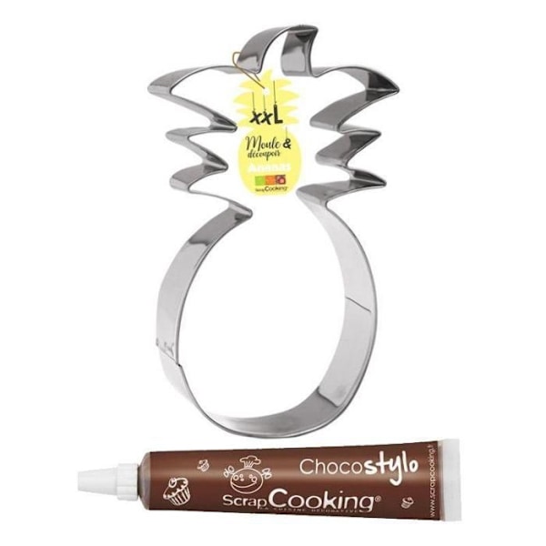 Bakverksskärare i rostfritt stål XXL Ananas + 1 chokladpenna