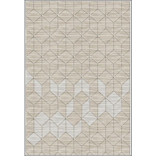 Matta - NIL - Beige - Halkskyddande - Tvättbar i maskin - 120x180 cm