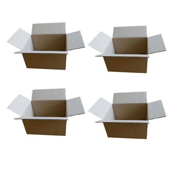4 pientä pakkauskartonkia 16 x 12 x 11 cm kastanj