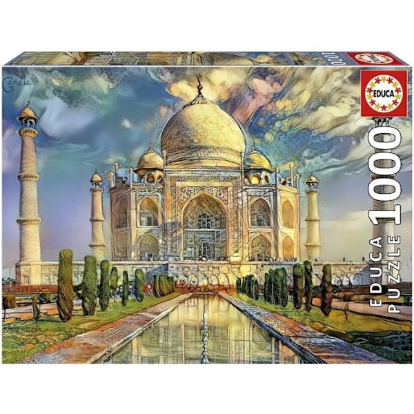 TAJ MAHAL Puslespil - 1000 brikker - Educa - Arkitektur og monument - Flerfarvet Flerfärgad