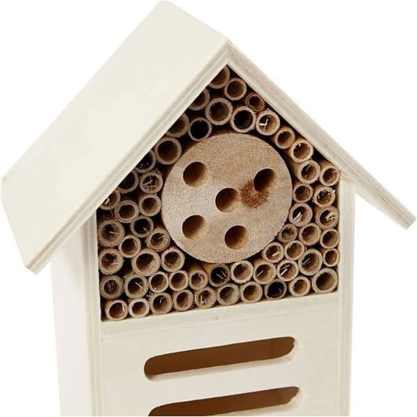 Insekthotell i trä 18 x 9 x 14 cm brun