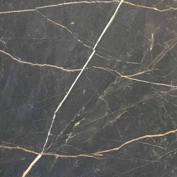 Bord 70 x 70 cm Rom bistro marmor eld Svart