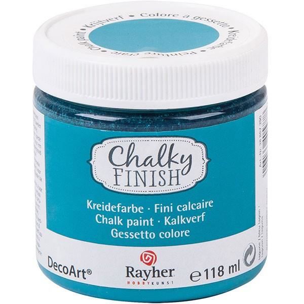 118 ml burk med Chalky Finish, lagunblå, för kreativa hobbyer