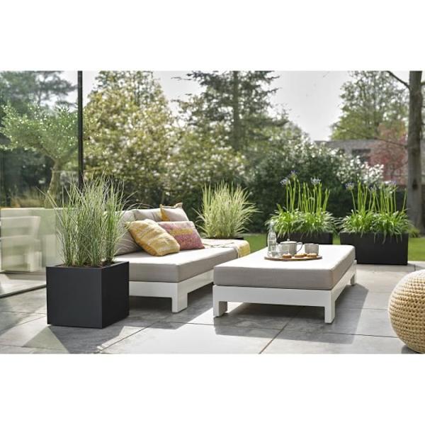 Elho Vivo Next Square 40 Blomsterkasse - Sort - Ø 39 x H 38 cm - indvendigt - 100% genanvendt Living Black