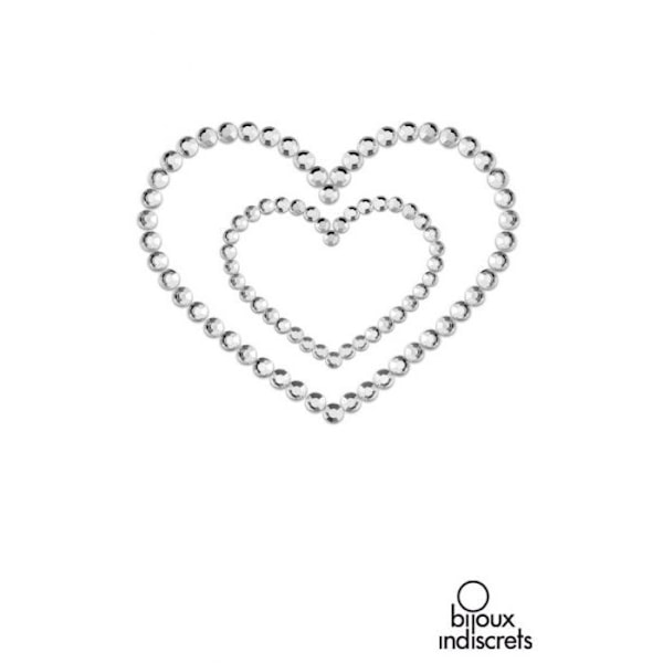 Ihokorut - Mimi Heart - Nänninsuojukset - Musta - Kertakäyttöinen - Kiiltävät strassit Svart