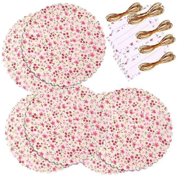 5 dekorativa set för blomstersyltburk Rosa