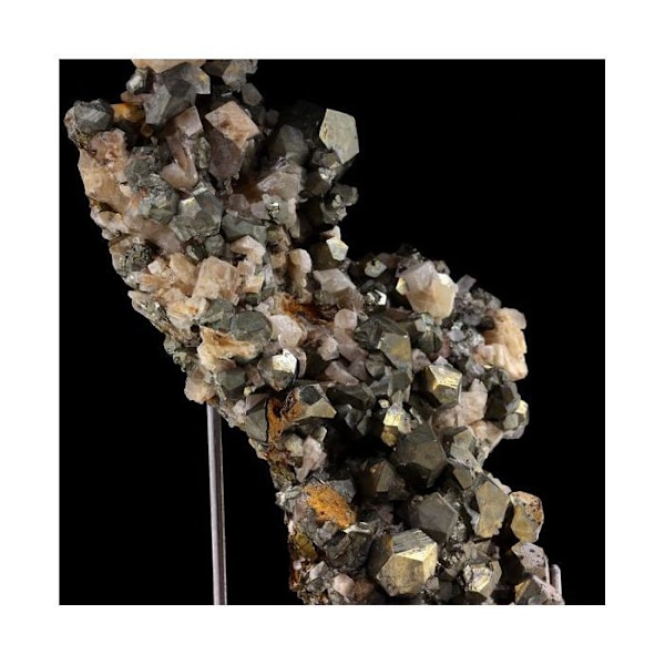 Sten og mineraler. Pyrit + dolomit. 608,90 øre. Mésage Mine, Saint-Pierre-de-Mésage, Frankrig.