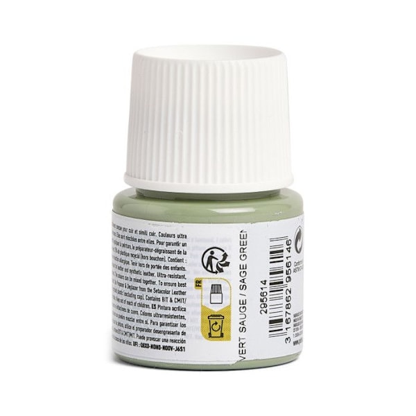 Läderfärg - Setacolor - Salvia Grön - 45 ml - Akryl - Blandad Salviagrön