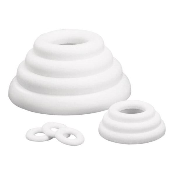 Fladt ring i polystyren, 20 cm ø, 20 cm ø - 75 stk.