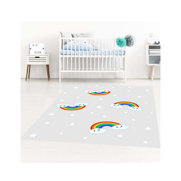 RAINBOW Grå Tæppe, Størrelse: 120x160 Grå